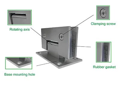Secure Glass Fixing Hardware for Shower, Railing & Partition Projects