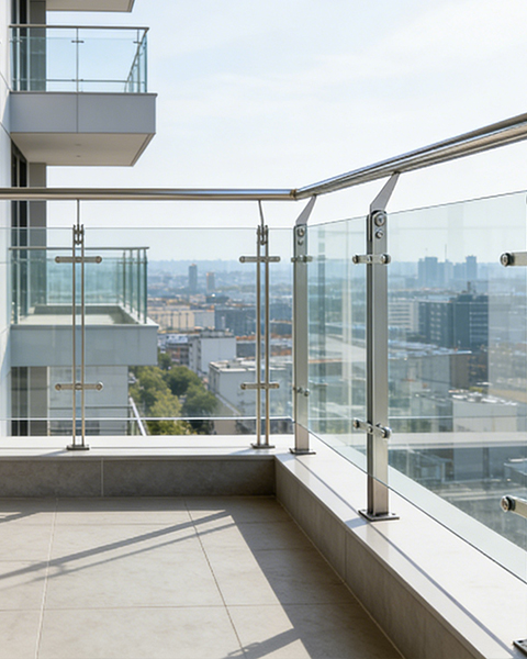 Stainless Steel Post Glass Railing System